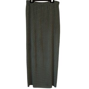 🌹Metropolitan New York 10001 Crinkle Elegant Green Patterned Skirt